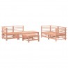 6 pcs conjunto lounge de jardim madeira de douglas maciça 2