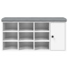 Banco sapateira 102x32x50 cm derivados de madeira branco 5