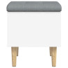 Banco de arrumação 42x42x46 cm derivados de madeira branco 5