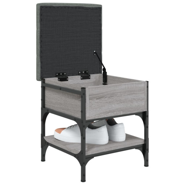 Banco zapatero madera de ingeniería gris Sonoma 42x42x45 cm M 4