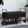 Banco zapatero madera de ingeniería negro 85.5x42x57.5 cm 1