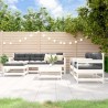 7 pcs conjunto lounge de jardim pinho maciço branco 1