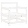 Juego de muebles de jardín 7 pzas madera maciza de pino blanco 5