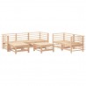 7 pcs conjunto lounge de jardim pinho maciço 2