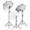 Kit de estudio fotográfico con set de luces. fondo y reflector 2
