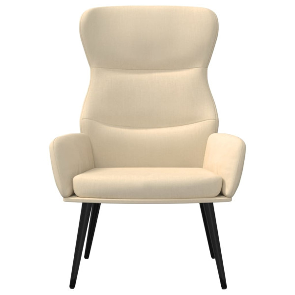 Sillón de relax de tela crema M 3