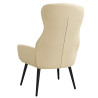Sillón de relax de tela crema 5