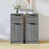 Aparadores 2 uds madera contrachapada gris Sonoma 30x30x70 cm 1