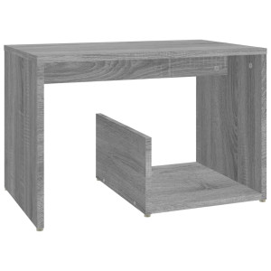 Mesa auxiliar madera contrachapada gris Sonoma 59x36x38 cm H