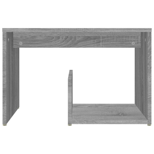 Mesa auxiliar madera contrachapada gris Sonoma 59x36x38 cm M 4