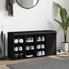 Banco zapatero madera de ingeniería negro 102x32x50 cm 3
