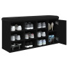 Banco sapateira 102x32x50 cm derivados de madeira preto 4