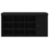 Banco zapatero madera de ingeniería negro 102x32x50 cm 5