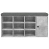 Banco sapateira 102x32x50 cm derivados madeira cinzento cimento 5