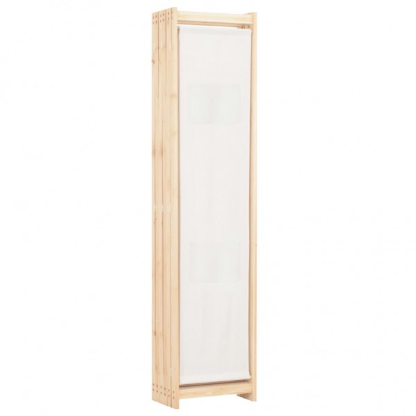 Divisória de quarto com 6 painéis 240x170x4 cm tecido cor creme M 4