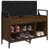 Banco zapatero madera de ingeniería marrón roble 85.5x32x57.5cm 4