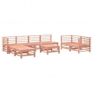 Conjunto de móveis de jardim 9 pzas madeira maciça abeto Douglas H