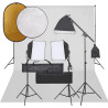 Kit de estudio fotográfico con set de luces. fondo y reflector 1