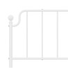 Cabeceira de cama 200 cm metal branco 5