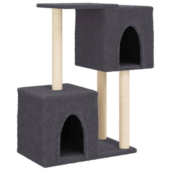 Árvore p/ gatos c/ postes arranhadores sisal 86 cm cinza-escuro M 2
