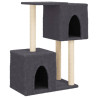 Rascador para gatos con postes de sisal gris oscuro 86 cm 2