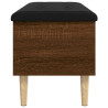 Banco arrumação 102x42x46cm derivados madeira carvalho castanho 5