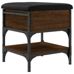 Banco sapateira 42x42x45 cm derivados madeira carvalho castanho H