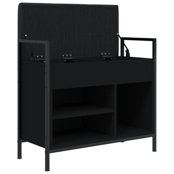 Banco sapateira 65.5x32x57.5 cm derivados de madeira preto M 5
