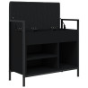 Banco zapatero madera de ingeniería negro 65.5x32x57.5 cm 5
