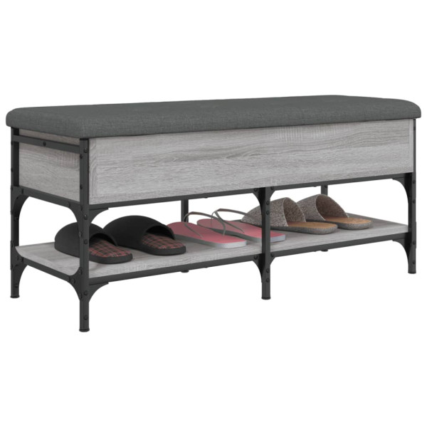 Banco sapateira 102x42x45 cm derivados madeira cinzento sonoma M 5