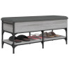 Banco zapatero madera de ingeniería gris Sonoma 102x42x45 cm 5