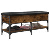 Banco zapatero madera de ingeniería roble ahumado 102x42x45 cm 5