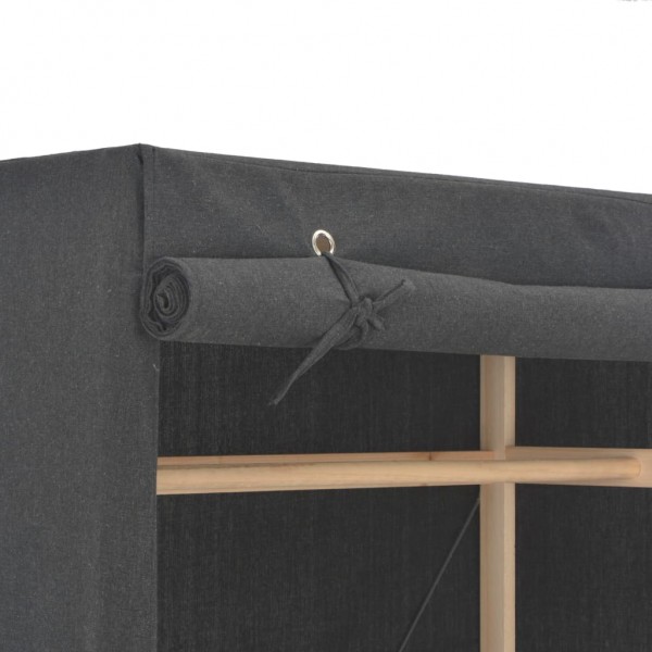 Armario de tela gris 79x40x170 cm M 4