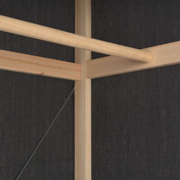 Armario de tela gris 79x40x170 cm M 5