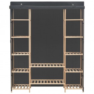 Roupeiro 135x40x170 cm tecido cinzento H