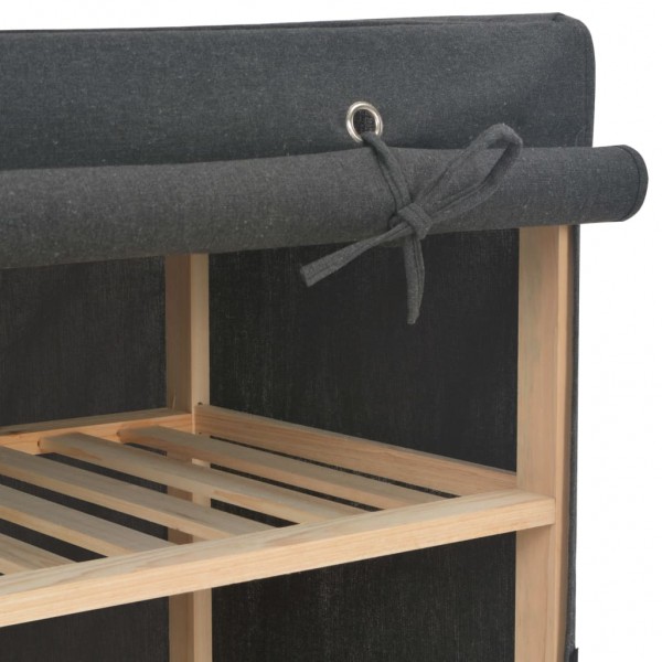 Roupeiro 135x40x170 cm tecido cinzento M 4