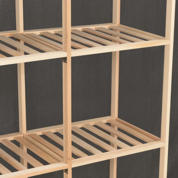 Roupeiro 173x40x170 cm tecido cinzento M 2