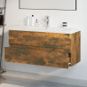 Mueble de baño con lavabo madera contrachapada roble ahumado 4