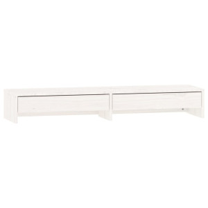 Suporte para monitor 100x27x15 cm pinho maciço branco H