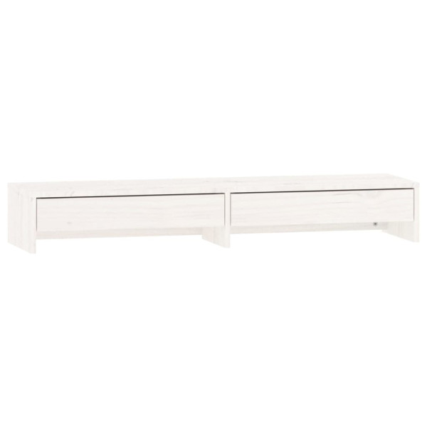 Suporte para monitor 100x27x15 cm pinho maciço branco M 2