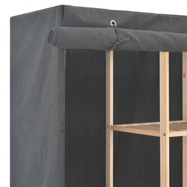 Roupeiro 173x40x170 cm tecido cinzento M 5