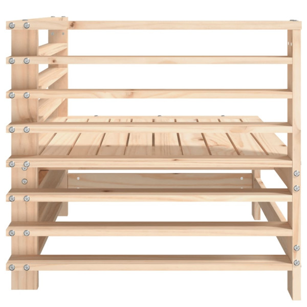 Sofás de canto para jardim 2 pcs madeira de pinho maciça M 5