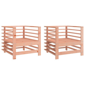 Cadeiras de jardim 2 pcs madeira de douglas maciça H