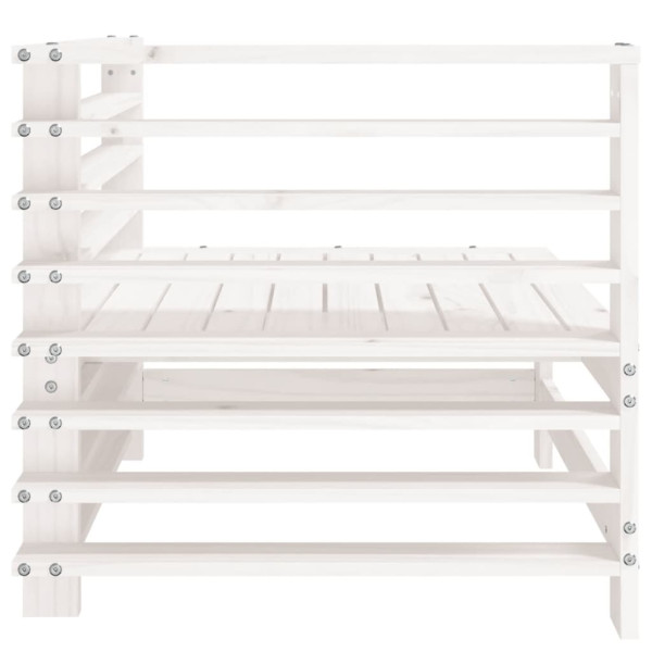 Sofá de esquina de jardín madera maciza de pino M 5