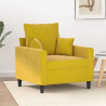 Sillón de terciopelo amarillo 60 cm 1