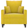 Sillón de terciopelo amarillo 60 cm 3