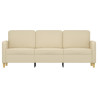 Sofá de 3 lugares tecido 180 cm cor creme 3