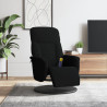 Sillón reclinable de masaje con reposapiés terciopelo negro 1