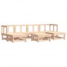 7 pcs conjunto lounge de jardim pinho maciço 2