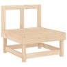 7 pcs conjunto lounge de jardim pinho maciço 4